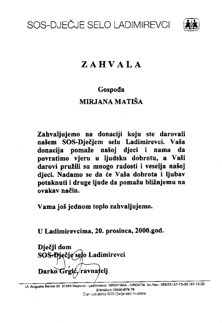 Zahvala